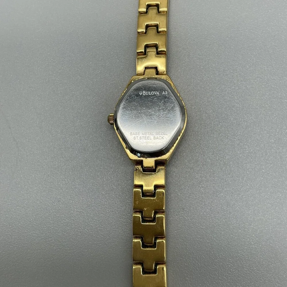 Caravelle By Bulova Womens Watch 18mm Gold Tone 44L33 New Battery 6.5